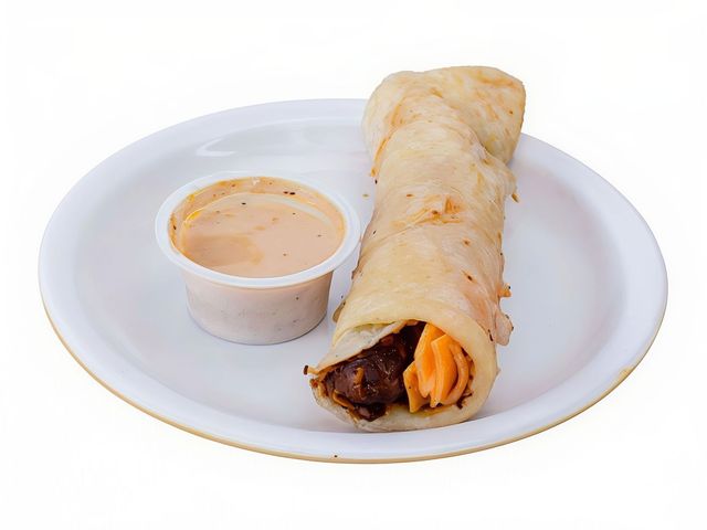 Chicken Dhaga Kabab Roll